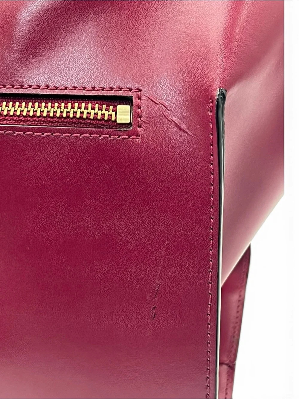 Kate Spade Savannah Parliament Square Leather Satchel Handbag Red Plum WKRU3115